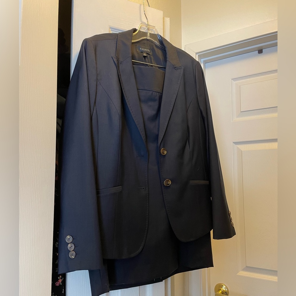 Talbots Navy Skirt Suit